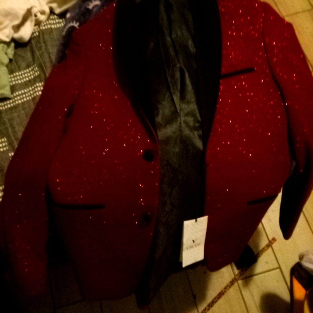 Vercini glittery maroon and black